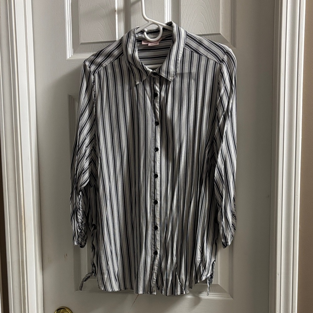 Striped Black and White ladies shirt